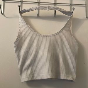 Forever21, Halter Crop-top, White, Size: Medium.